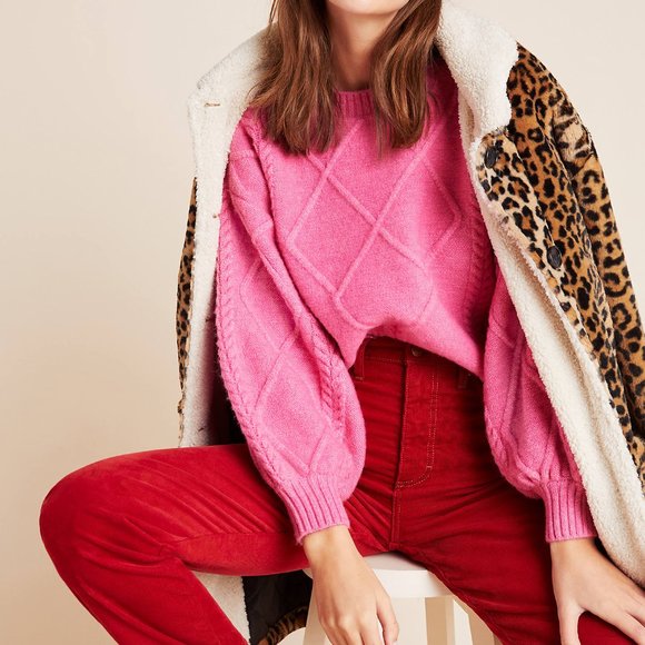 Anthropologie Sweaters - Anthropologie Chunky Knit Crop Sweater